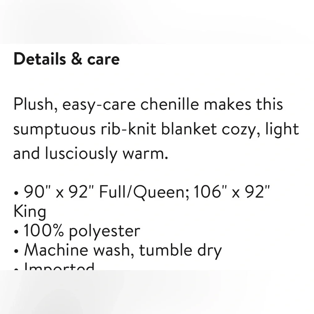 Barefoot Dreams NWT King Cozy Chic Ribbed Bed Blanket